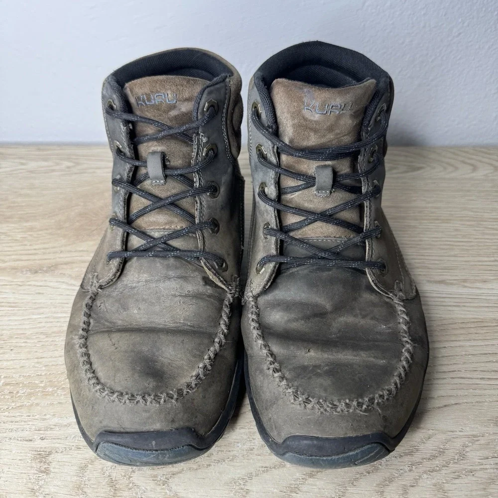 Kuru Quest Brown Leather Plantar Fasciitis Chukka Boots Mens Size 10.5‎ M EU 42